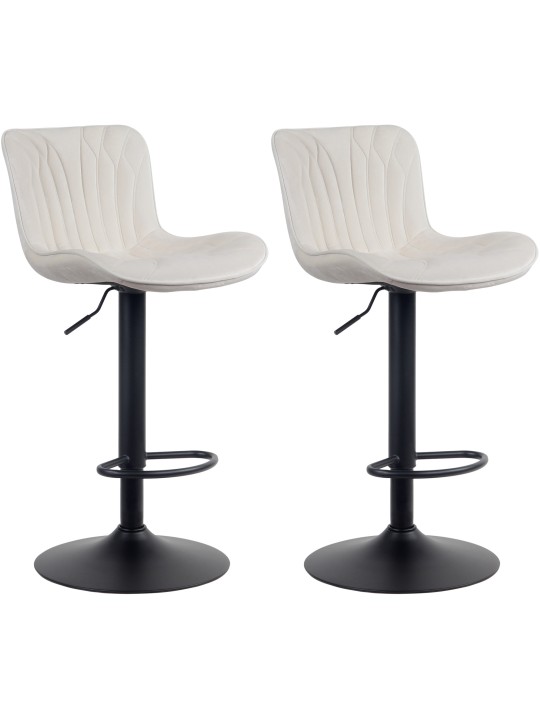 Linus bársony 2 db bárszék szett, krém