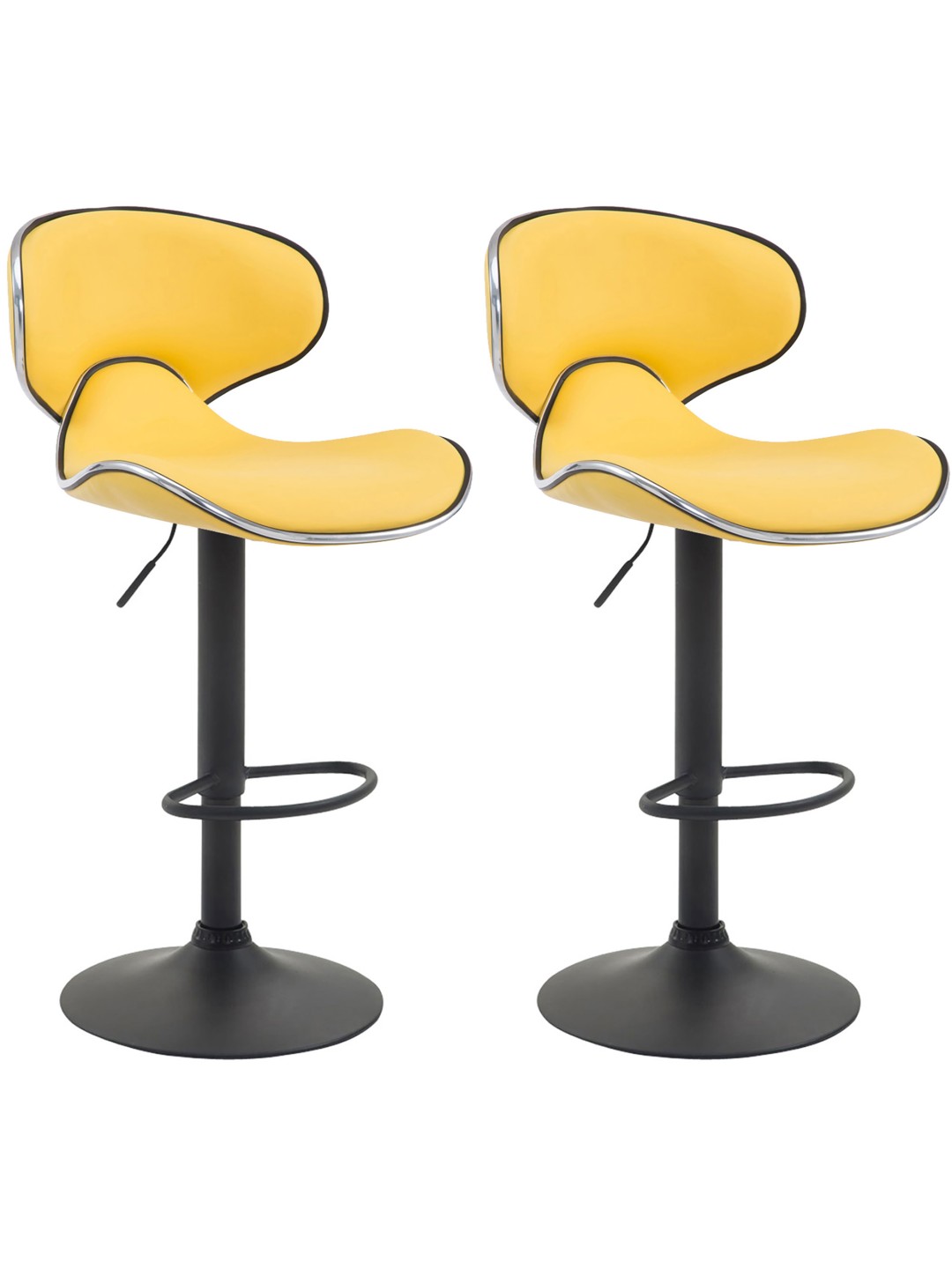 2 db Las Vegas V2 műbőr bárszék készlet, sárga