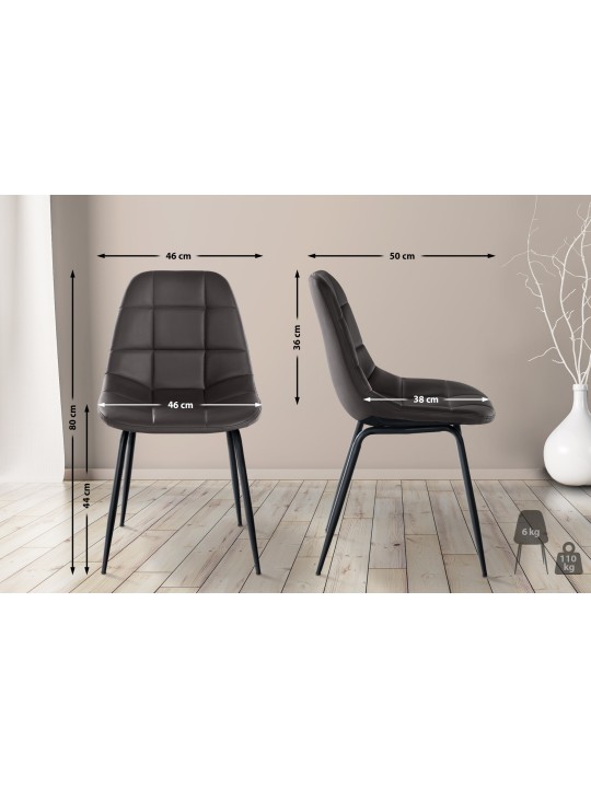 Tom szék műbőr, barna Tom szék műbőr, barna