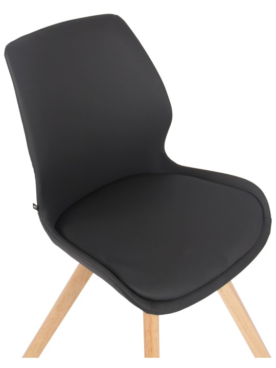 Luna műbőr szék, fekete