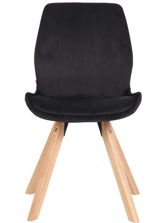 Luna bársony szék, fekete