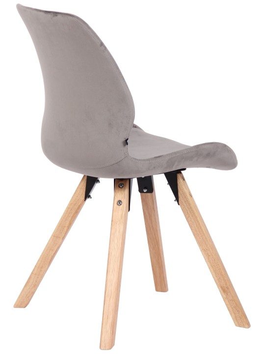 Luna bársony szék, szürke