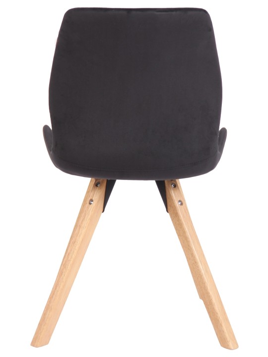 4db szék készlet Luna bársony, fekete