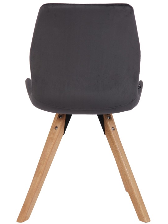 4db szék készlet Luna bársony, sötétszürke