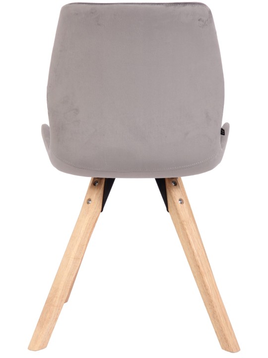 4db szék készlet Luna bársony, szürke