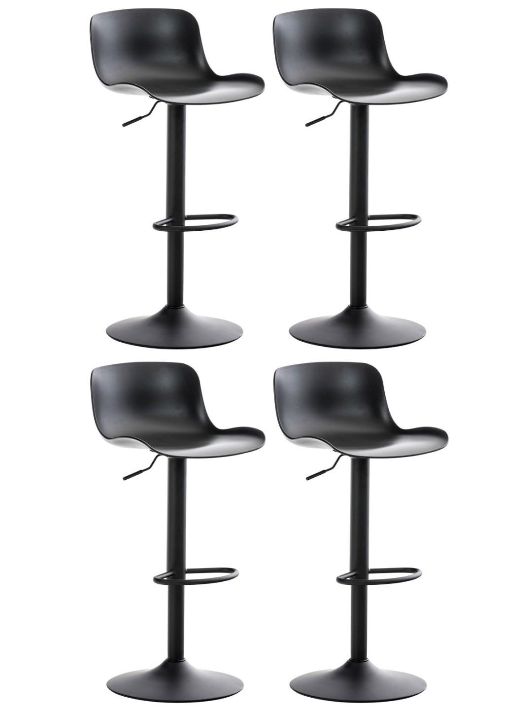 4 db Almada bárszék készlet, fekete