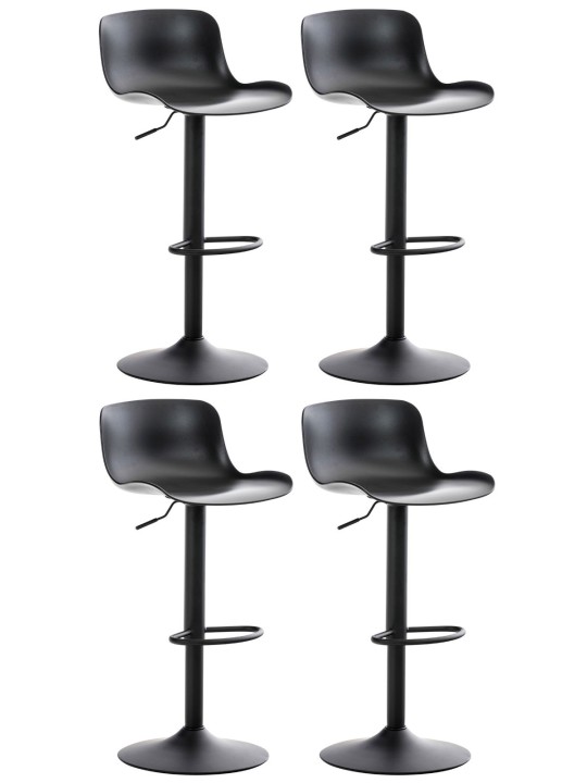 4 db Almada bárszék készlet, fekete