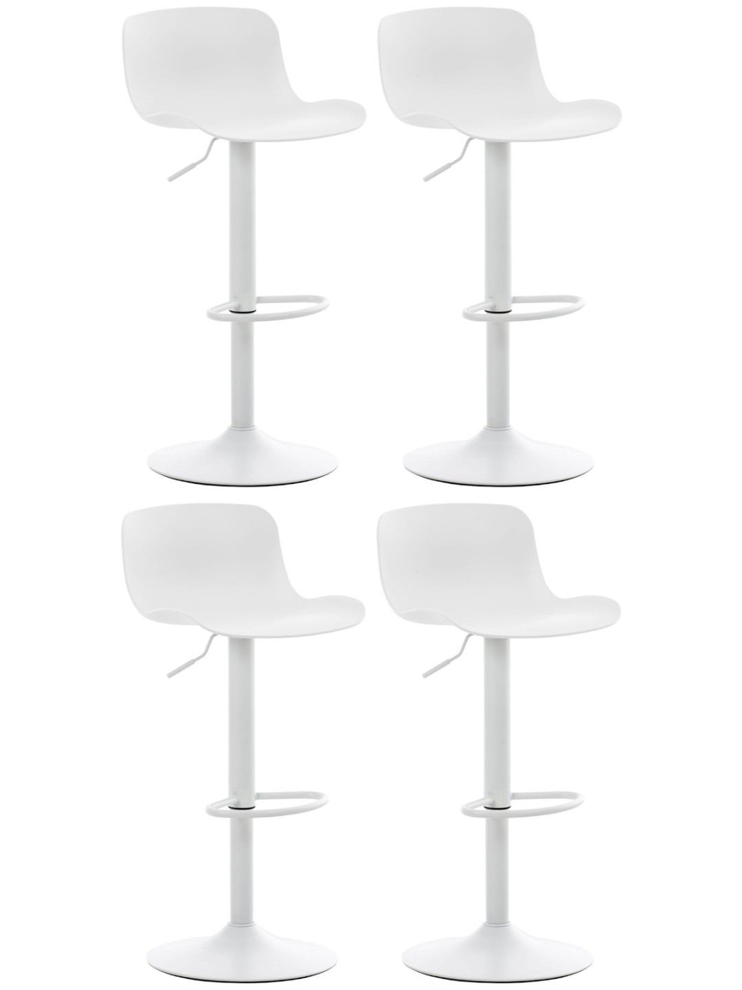 4 db Almada bárszék készlet, fehér
