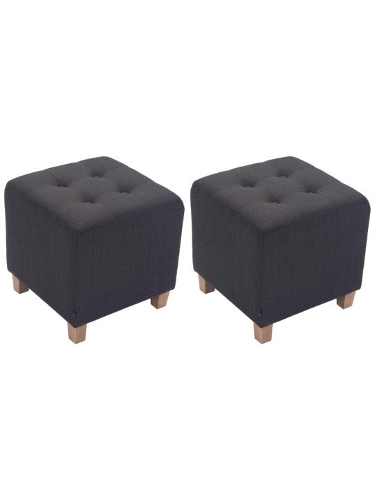 2db fáraó zsámoly készlet, antik fényű, sötétszürke