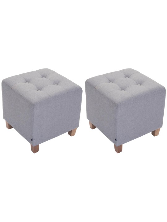 2db fáraó zsámoly készlet, antik fényű, világosszürke