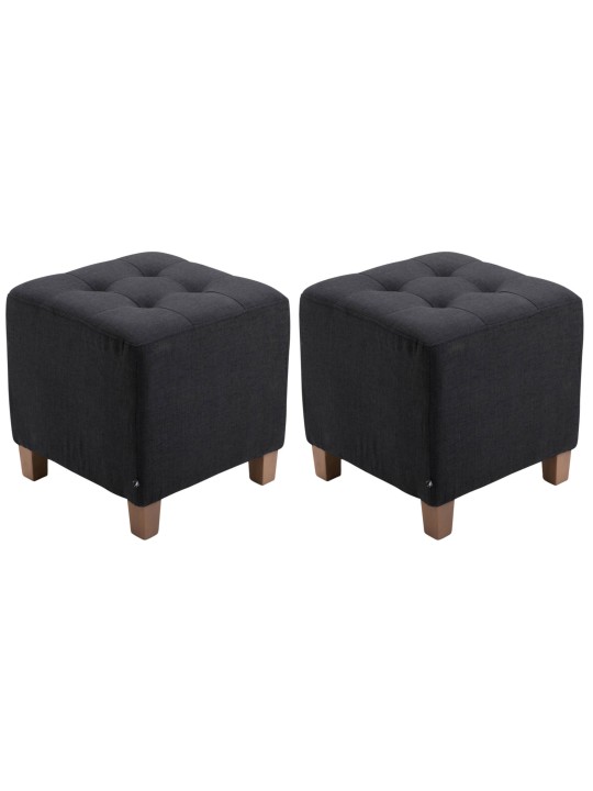 2db fáraó zsámoly készlet, antik fényű, fekete