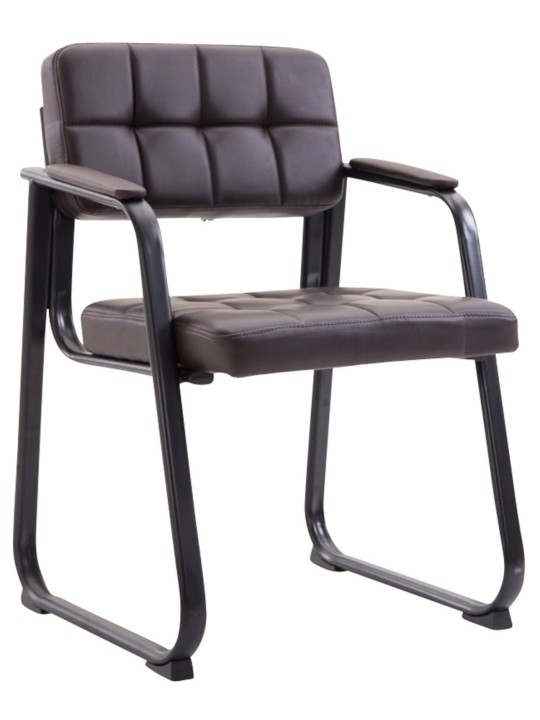 2 db-os látogatói szék készlet Canada B műbőrből, barna