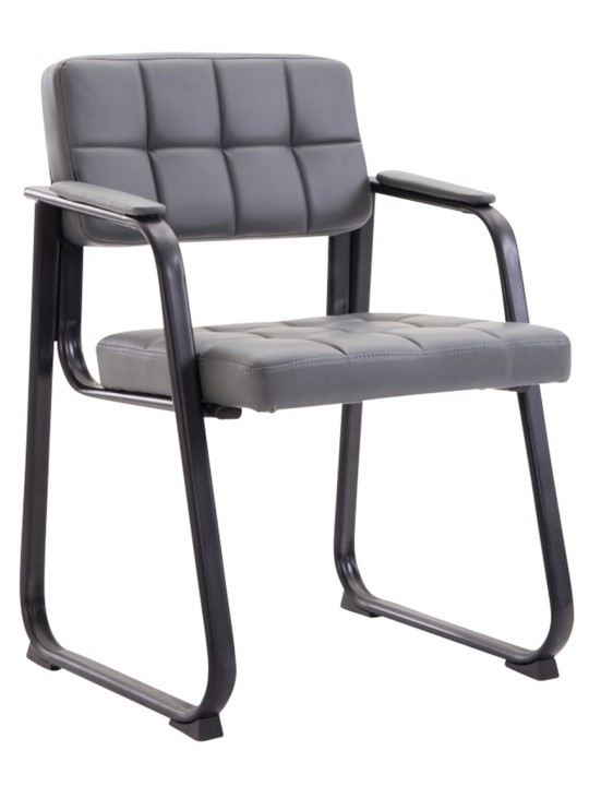 2 db-os látogatói szék készlet Canada B műbőrből, szürke