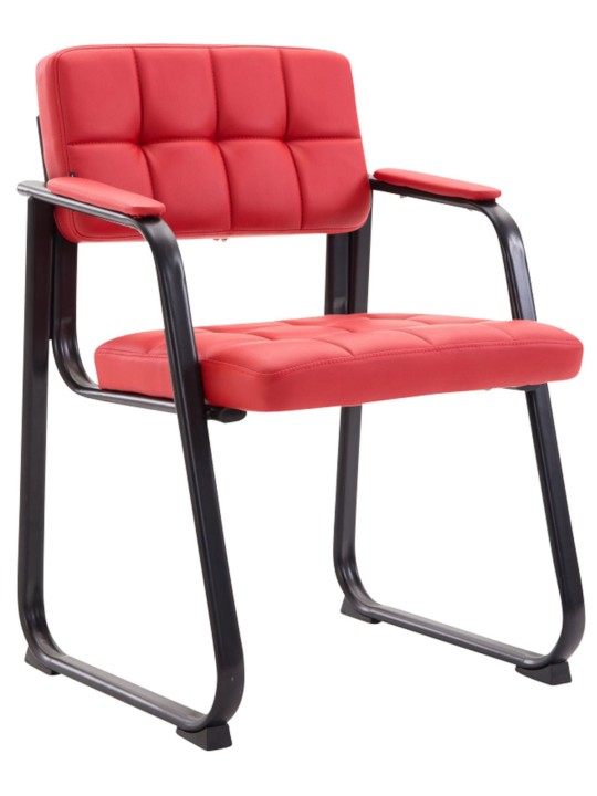 2 db-os látogatói szék készlet Canada B műbőrből, piros