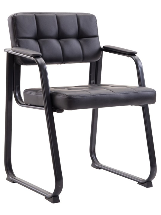 2 db-os látogatói szék készlet Canada B műbőrből, fekete