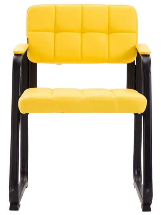 2 db-os látogatói szék készlet Canada B műbőrből, sárga