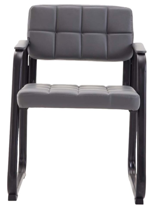 2 db-os látogatói szék készlet Canada B műbőrből, szürke