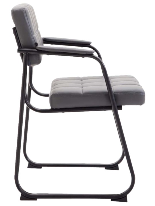 2 db-os látogatói szék készlet Canada B műbőrből, szürke