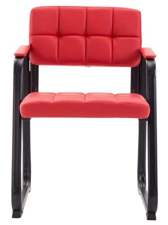 2 db-os látogatói szék készlet Canada B műbőrből, piros