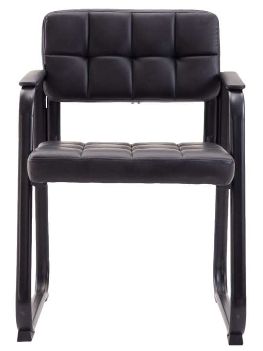 2 db-os látogatói szék készlet Canada B műbőrből, fekete