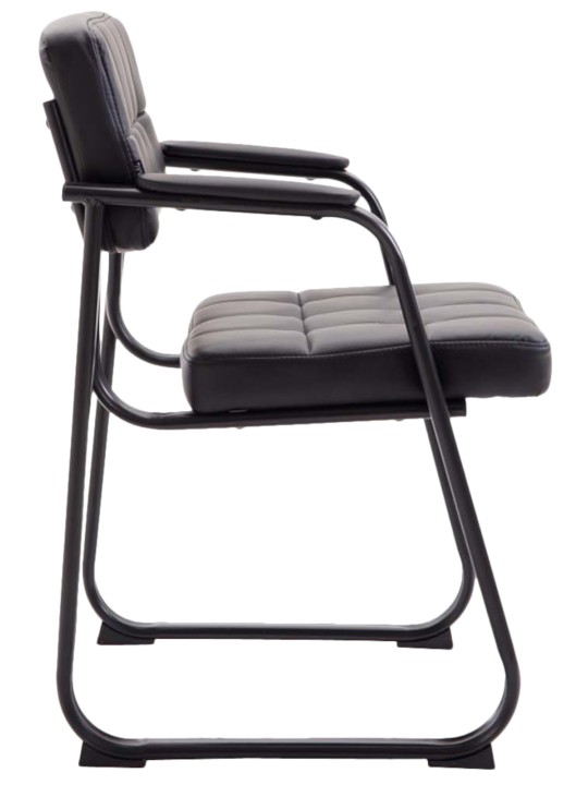2 db-os látogatói szék készlet Canada B műbőrből, fekete