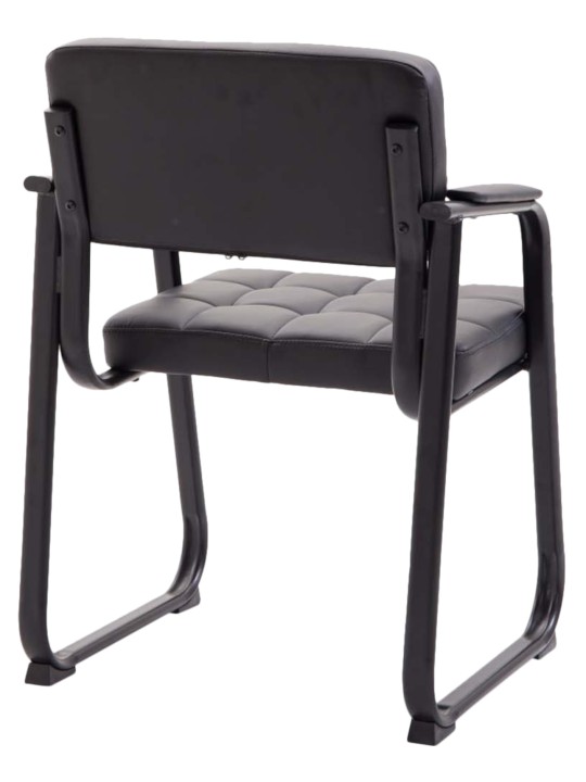 2 db-os látogatói szék készlet Canada B műbőrből, fekete