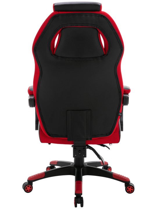 Clovis műbőr irodai szék, fekete/piros