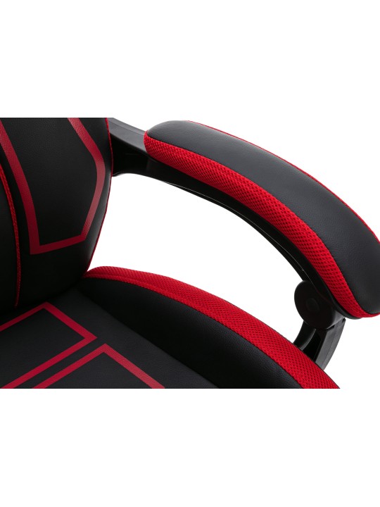 Clovis műbőr irodai szék, fekete/piros