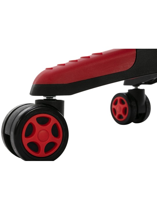 Clovis műbőr irodai szék, fekete/piros