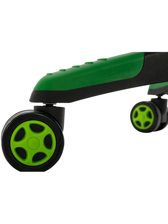 Clovis műbőr irodai szék, fekete/zöld