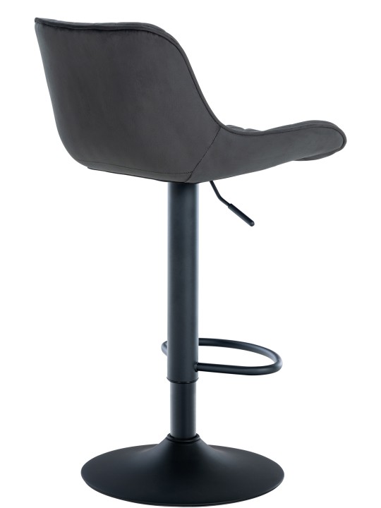 2 db bárszék készlet, Minosa bársony, fekete