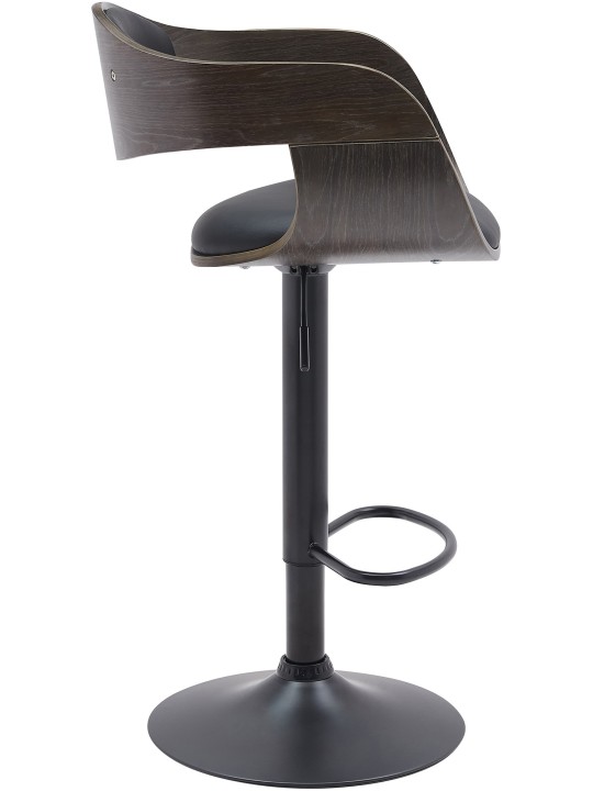 Bárszék Kingston B műbőr, fekete/szürke