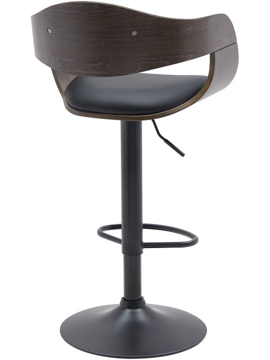 Bárszék Kingston B műbőr, fekete/szürke