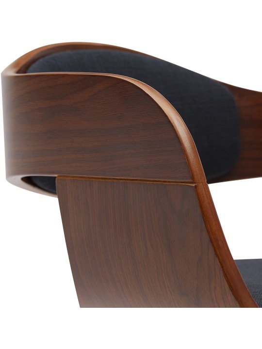 Bárszék Kingston B szövet, dió/fekete