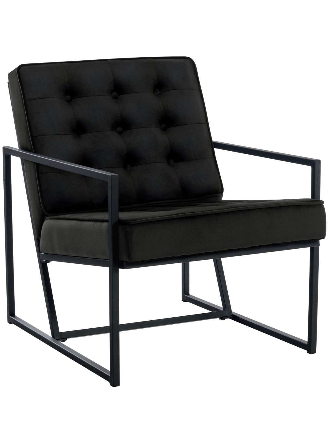 Lounger Avon bársony, fekete