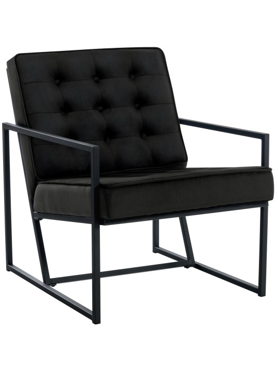 Lounger Avon bársony, fekete