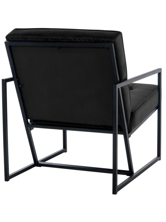 Lounger Avon bársony, fekete