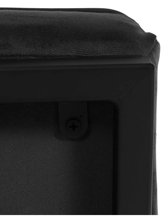 Lounger Avon bársony, fekete