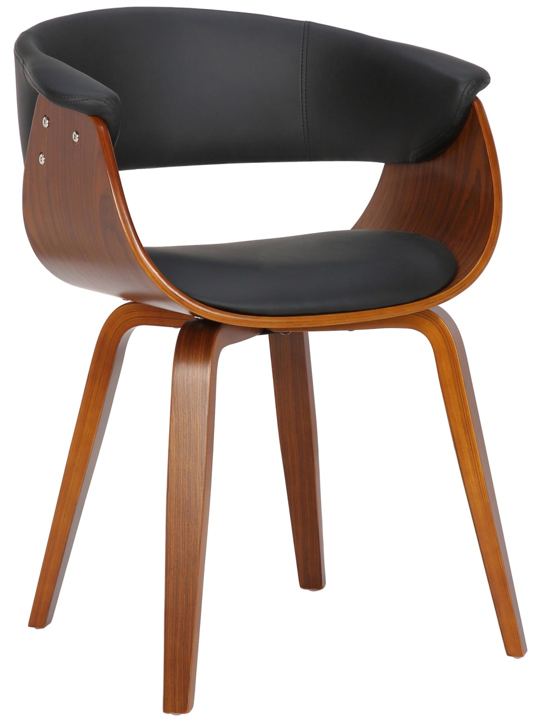 Bruce szék műbőr dió, fekete