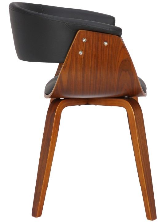 Bruce szék műbőr dió, fekete