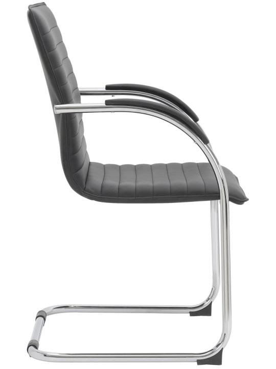 2 db Tira műbőr látogatószék szett, fekete