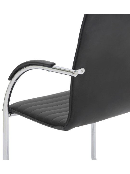 2 db Tira műbőr látogatószék szett, fekete