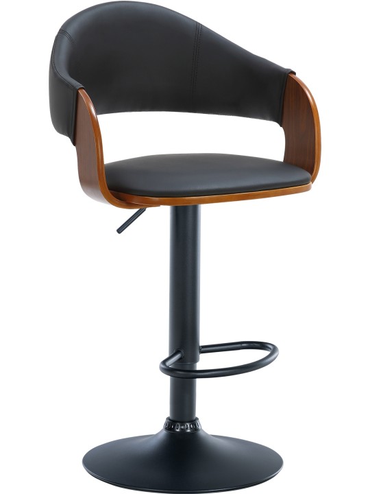 Bárszék Nilse műbőr, dió/fekete