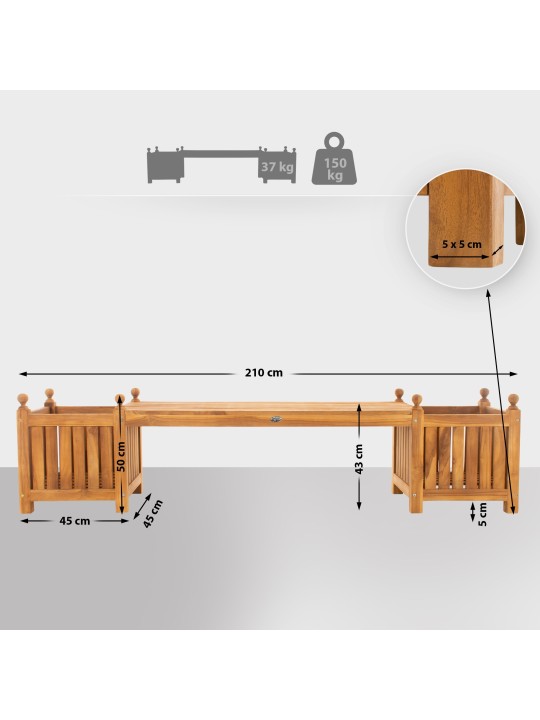 Teak pad Boston, teak