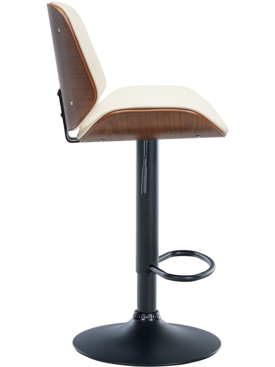 Bárszék Nova műbőr, dió/krém