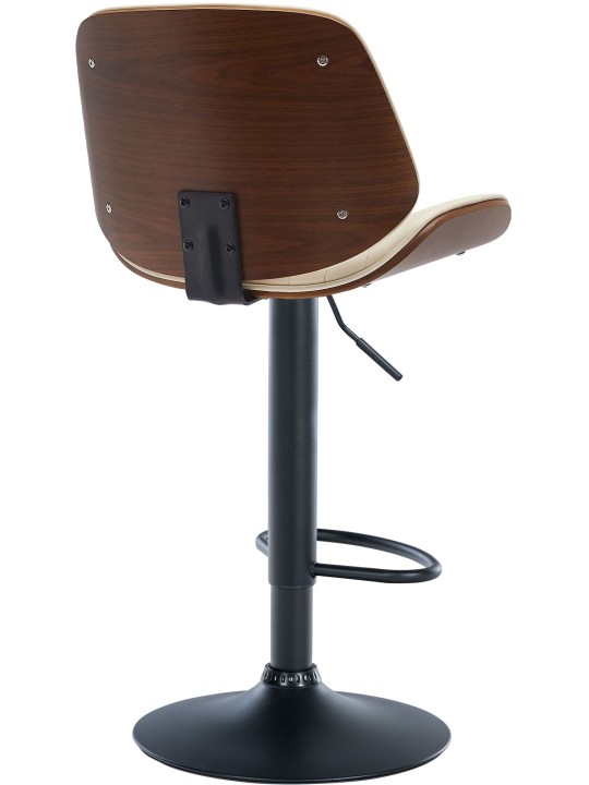 Bárszék Nova műbőr, dió/krém