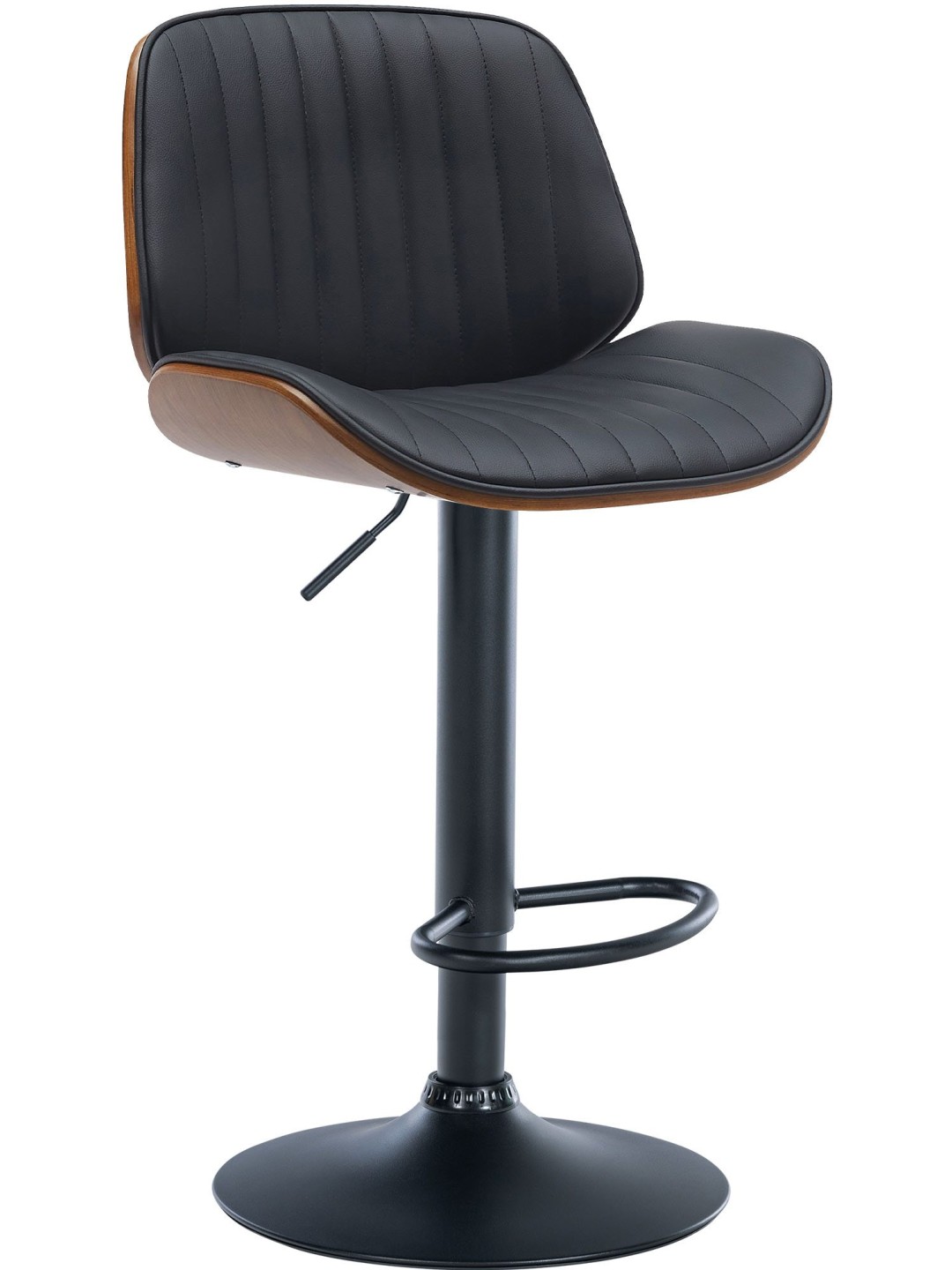 Bárszék Nova műbőr, dió/fekete