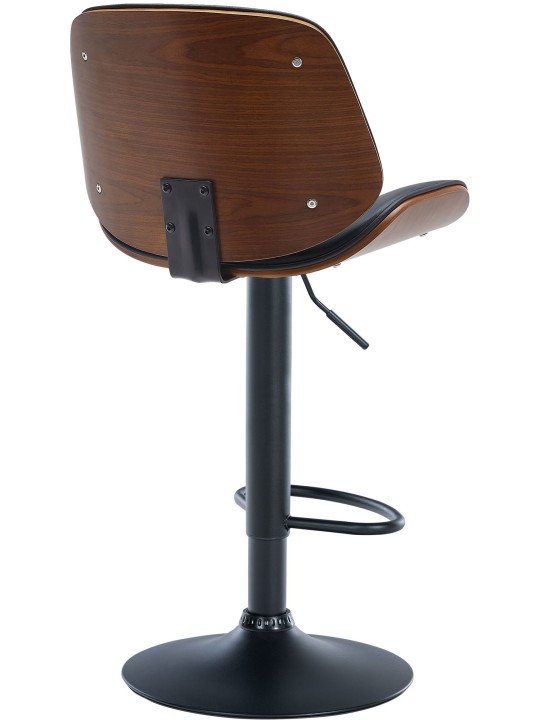 Bárszék Nova műbőr, dió/fekete