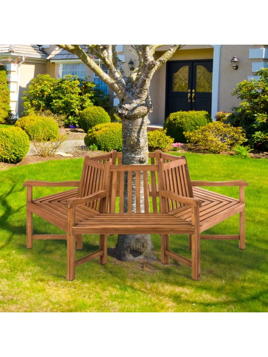 Sonja fapad karfával 200 cm, teak