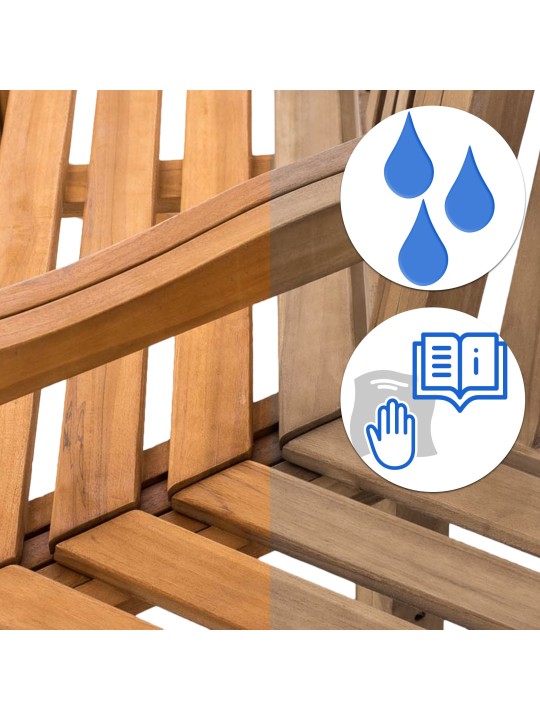 Sonja fapad karfával 200 cm, teak